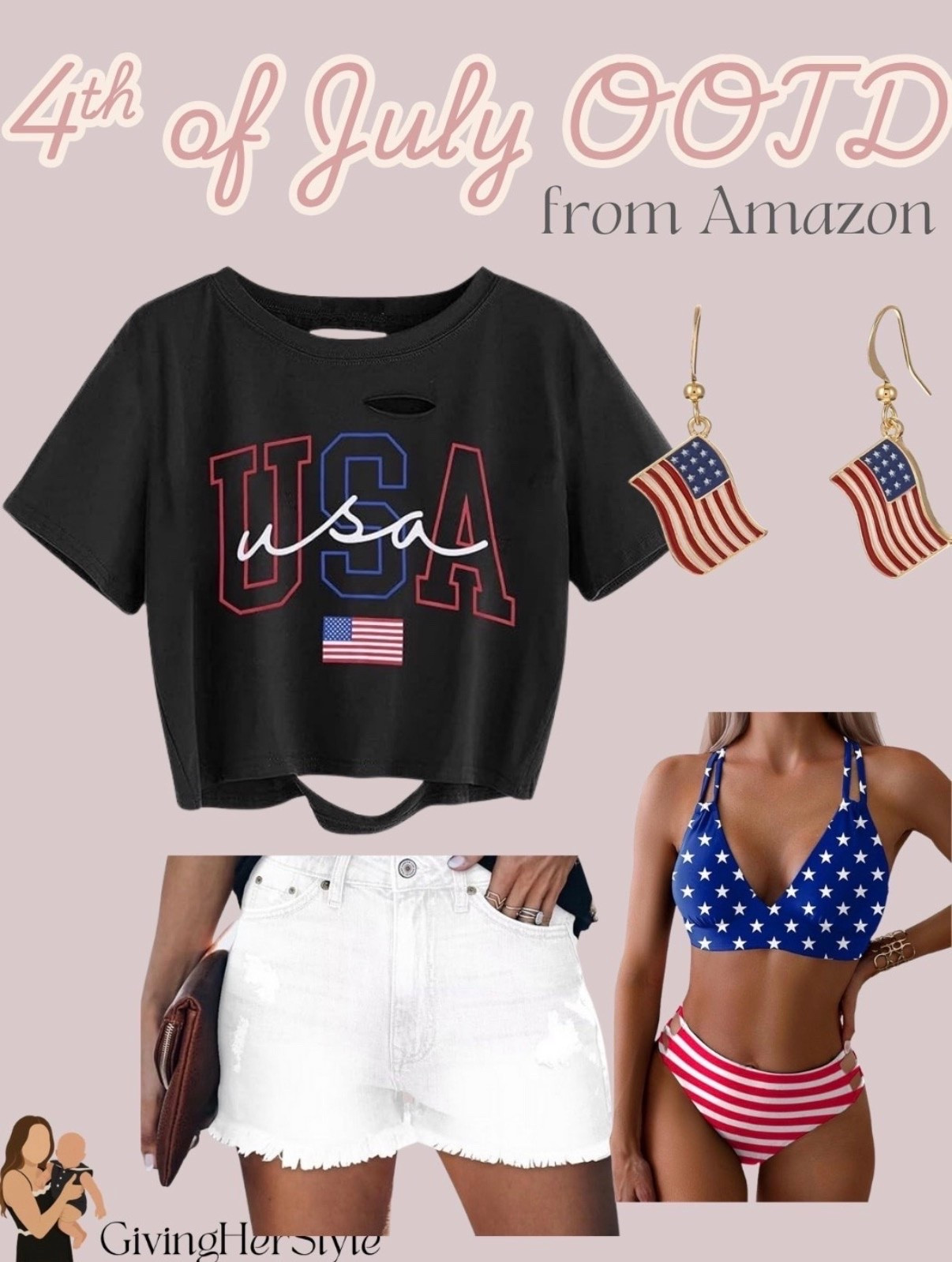 4th of July outfit ideas from Amazon prime 

4th of July, Fourth of July, USA, patriotic outfits, pool party, amazon fashion, amazon outfit idea, red white and blue, white shorts, graphic tshirt, travel, summer ootd

#LTKTravel #LTKSeasonal #LTKootd