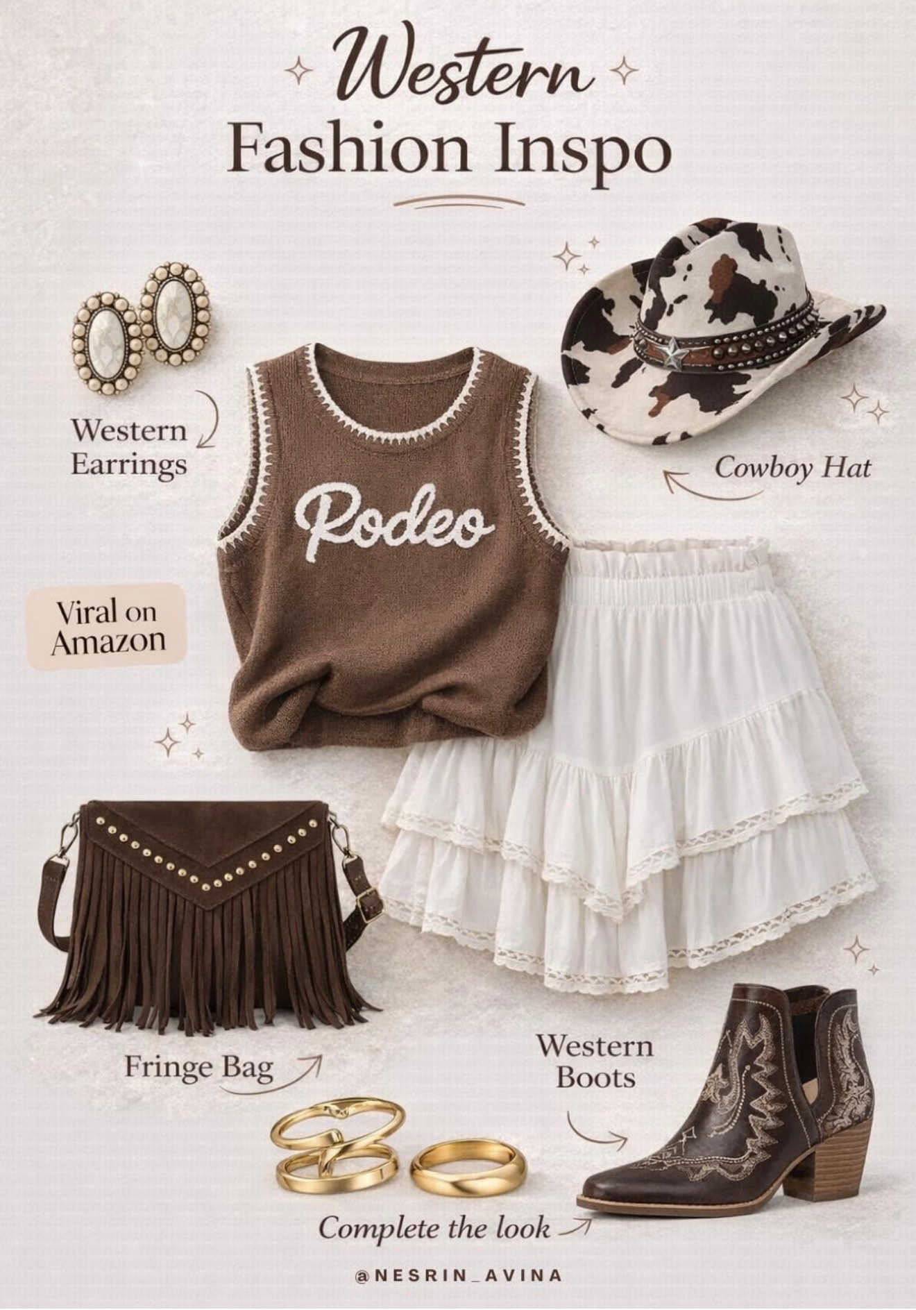 Western themed  styling 
Country concert outfit 

