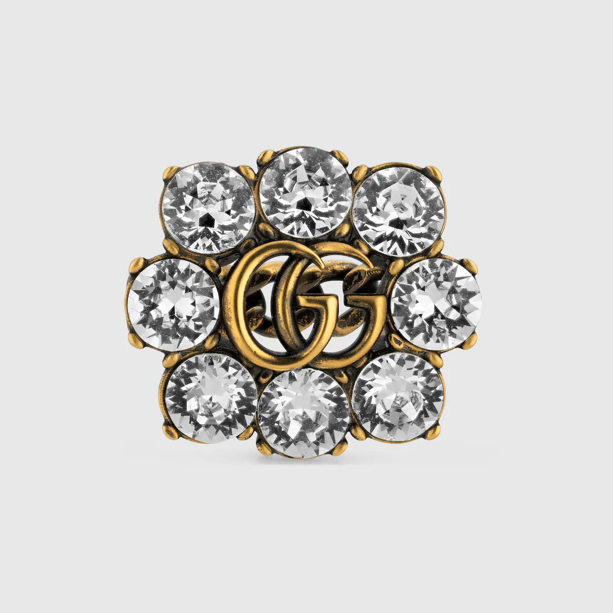 Crystal Double G ring | Gucci (US)