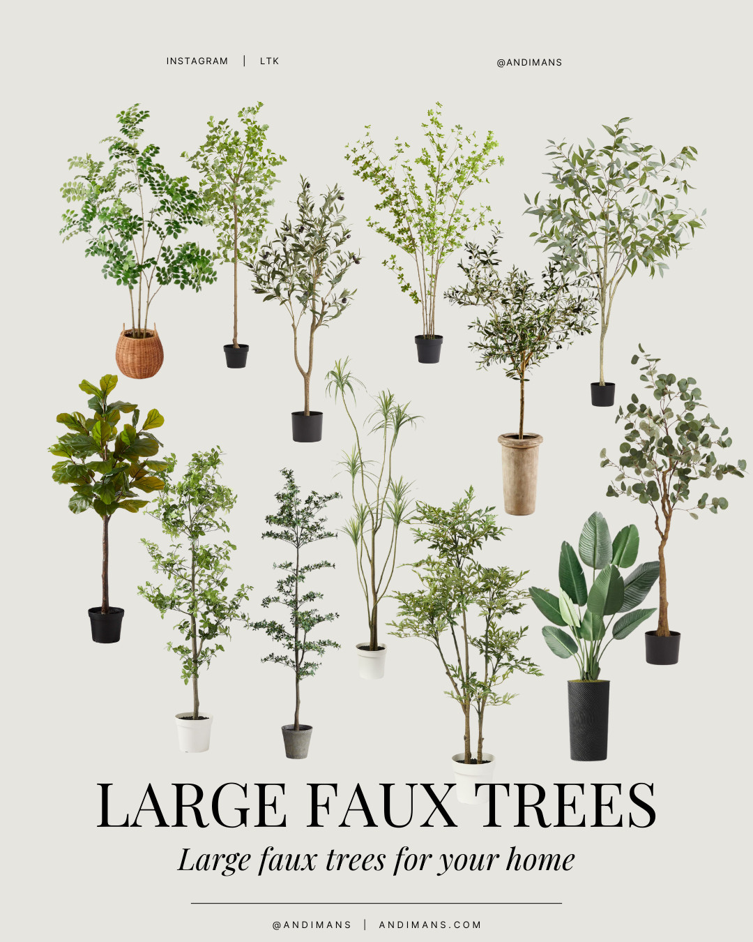 Tall greenery, instant impact. These faux trees are perfect for corners, baskets, and spaces that need height, all the vibe, none of the maintenance. 

 #LTKHome #LTKSaleAlert #LTKFindsUnder100