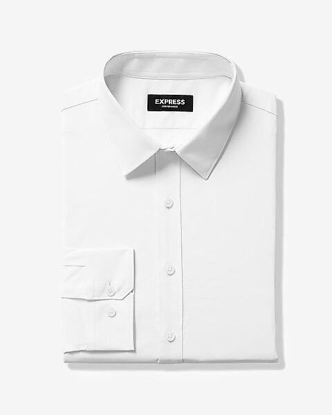 Slim Solid Wrinkle-resistant Everyday Performance Dress Shirt | Express