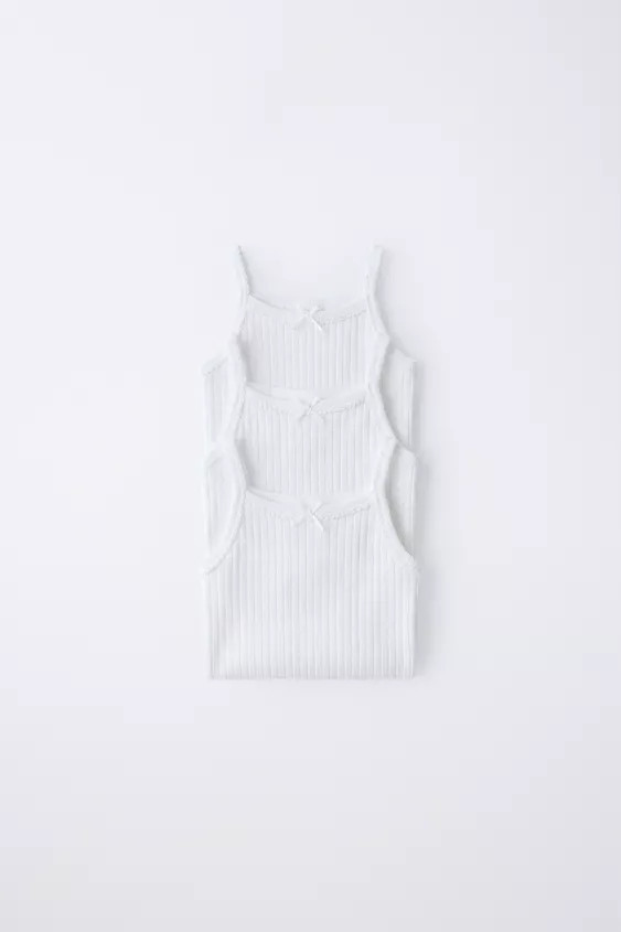 THREE-PACK OF STRAPPY BODYSUITS | Zara US