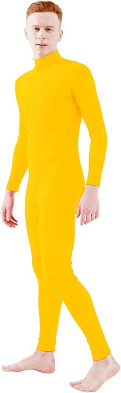 Ensnovo Adult Spandex Turtleneck Long Sleeve One Piece Unitard Bodysuit Dancewear | Amazon (US)