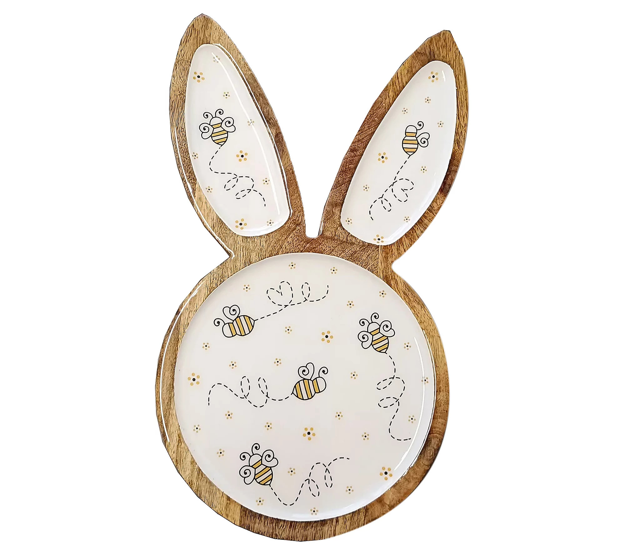 As Is Temp-tations Special Edition Wood Bunny Serving Tray | QVC