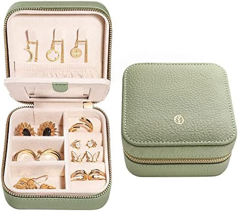 S.Leaf Travel Jewelry Organizer Boxes for Women Small Portable Necklace Earrings Bracelet Rings T... | Amazon (US)