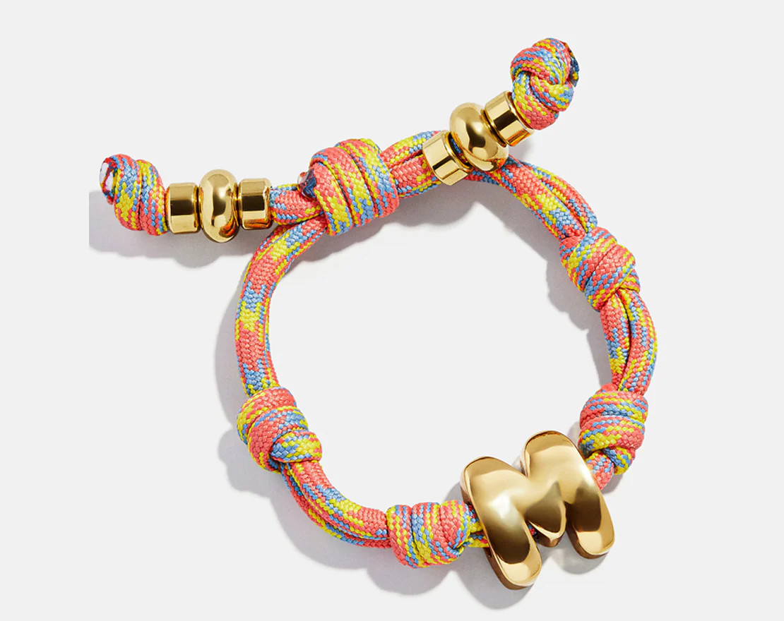 Knotty Initial Custom Bracelet - Vivid Multi Single Letter | BaubleBar
