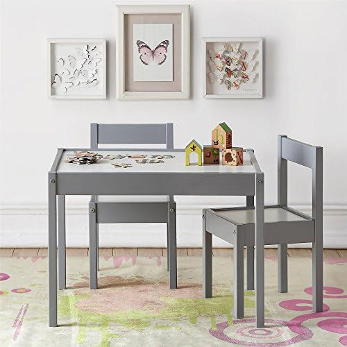 Baby Relax DA7501G Hunter 3 Piece Kiddy Table and Chair Set, Gray | Amazon (US)