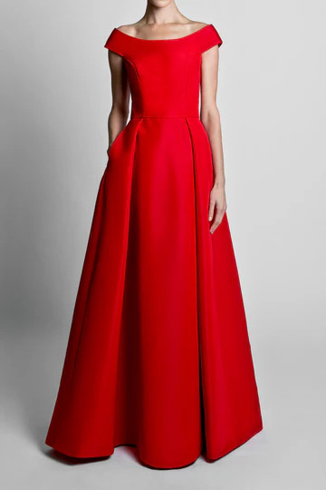 Silk Faille Off The Shoulder Ball Gown | ALEXIA MARIA