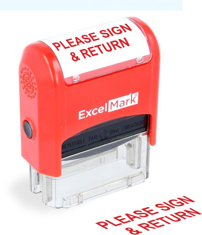 ExcelMark Self-Inking Rubber Teacher Grading Stamp - Please Sign & Return | Amazon (US)