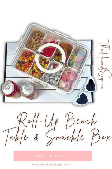Amazon summer must-haves, roll up beach table, collapsible picnic table, snackle box, food box, nosh box, snack box, kids find, vacation, pool, festival, concert, tailgate, camping, tanning, Amazon finds, Walmart finds, amazon must haves #thehouseofsequins #houseofsequins #amazon #walmart #amazonmusthaves #amazonfinds #walmartfinds  #amazonhome #lifehacks #amazontravel 