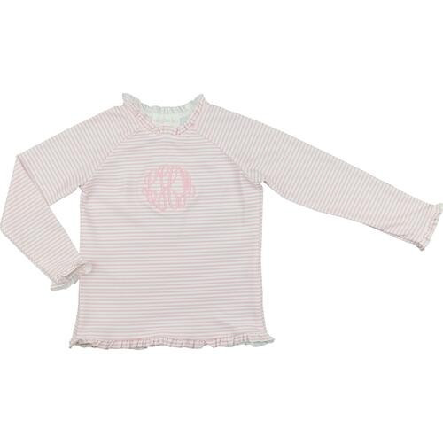 Pink Stripe Ruffle Rashguard | Cecil and Lou