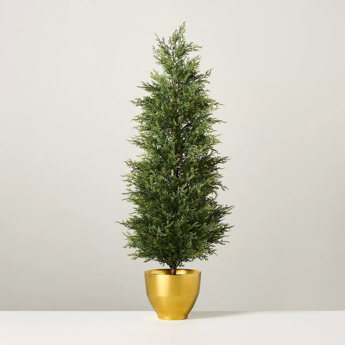 Faux Cypress Tree in Brass Pot - Hearth & Hand™ with Magnolia | Target