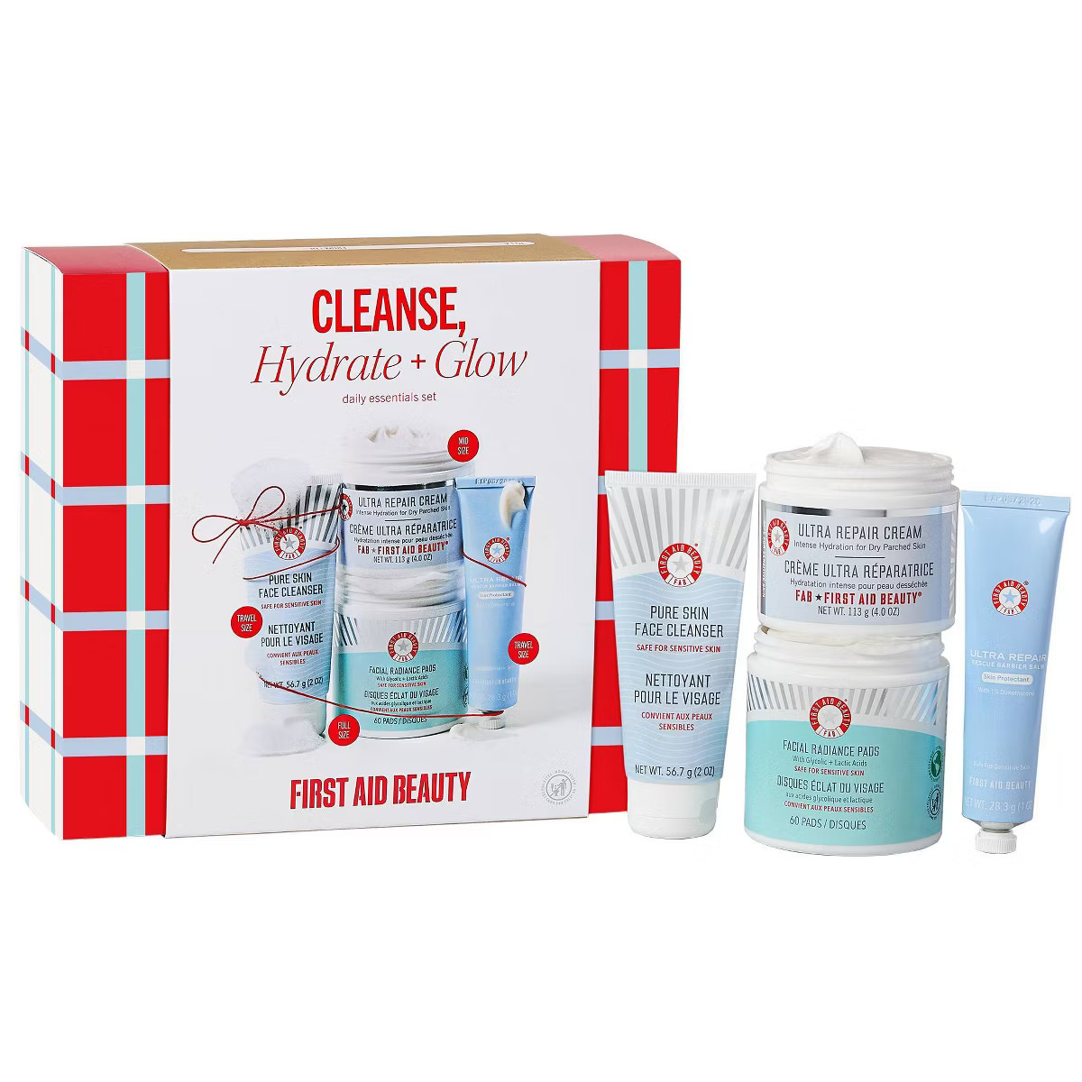 FIRST AID BEAUTY Clean Hydrated + Glowy Holiday Kit Blockbuster - 4pc | Target