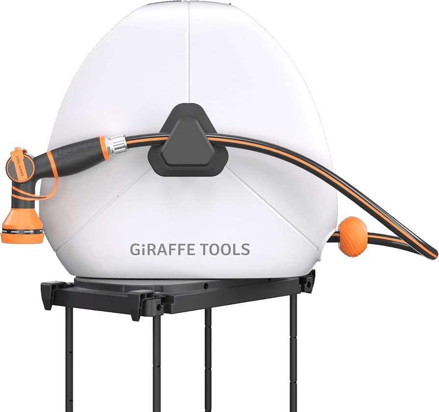 Giraffe Tools Retractable Garden Hose Reel 1/2 Inch x 100FT, Ground Mount Automatic Rewind Heavy ... | Amazon (US)