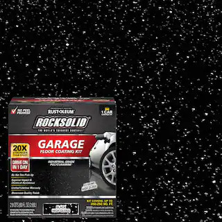 90 oz. Black Polycuramine 1-Car Garage Floor Kit | The Home Depot