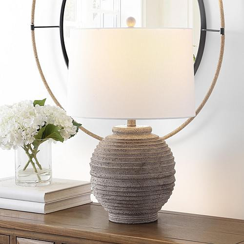 Safavieh Pendri 24"" Brown Resin Table Lamp | HSN