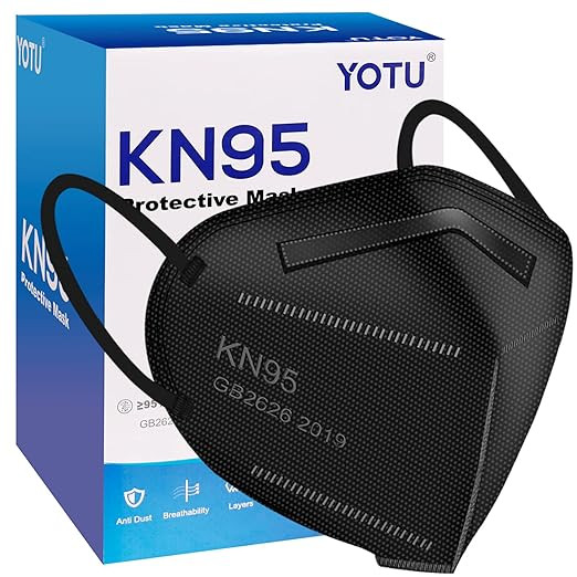 KN95 Face Masks 60 Pcs,5 Layers Cup Dust Mask,Filter Efficiency 95%, Suitable for Home Work Resta... | Amazon (US)