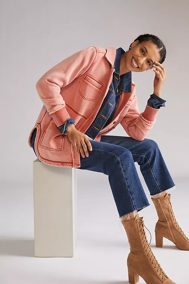 Pilcro Fleece Shirt Jacket | Anthropologie (US)