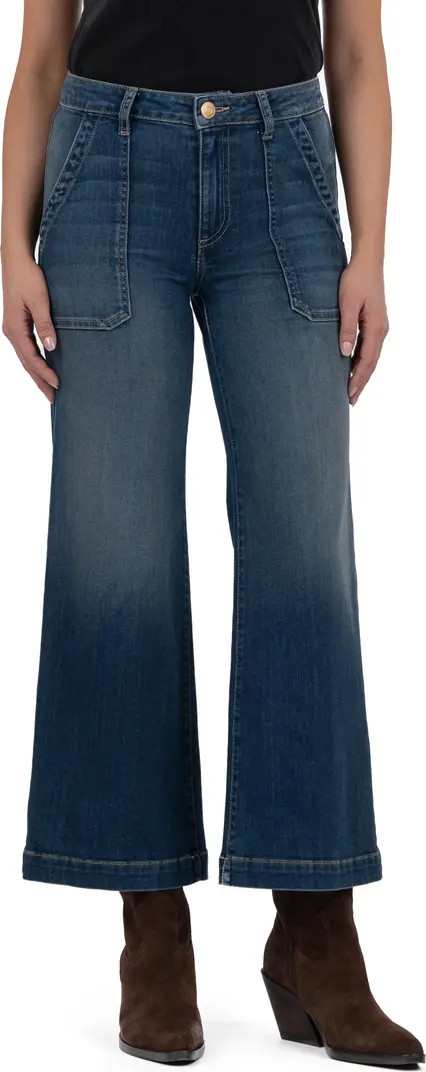 Meg Utility Pocket High Waist Wide Leg Jeans | Nordstrom