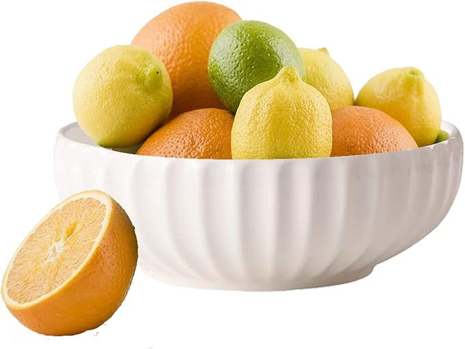 Ceramic Fruit Bowl for Home Kitchen Decor, 10" Large Fruit Basket,Decorative Fruit Storage for Ta... | Amazon (US)