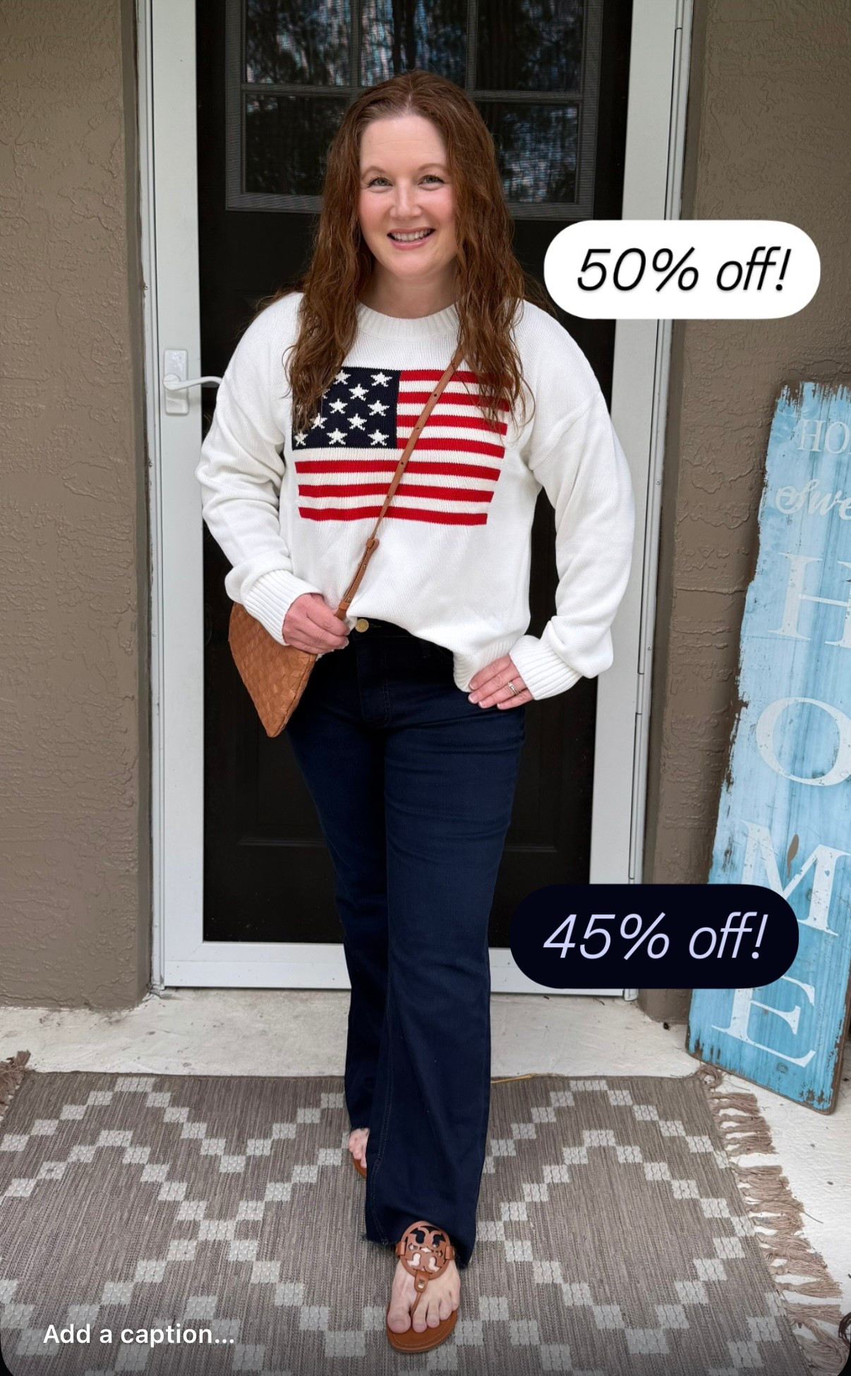 Americana, Coastal style, Dark denim, Kut from Kloth jeans, Nordstrom style, Nordstrom sale, Flag sweater, Madewell bag, Tory Burch sandals, Old Navy, Old Navy sale, Old Navy style

Sweater- L Tall ( for length) 
Denim- TTS

#LTKFindsUnder50 #LTKStyleTip #LTKSaleAlert