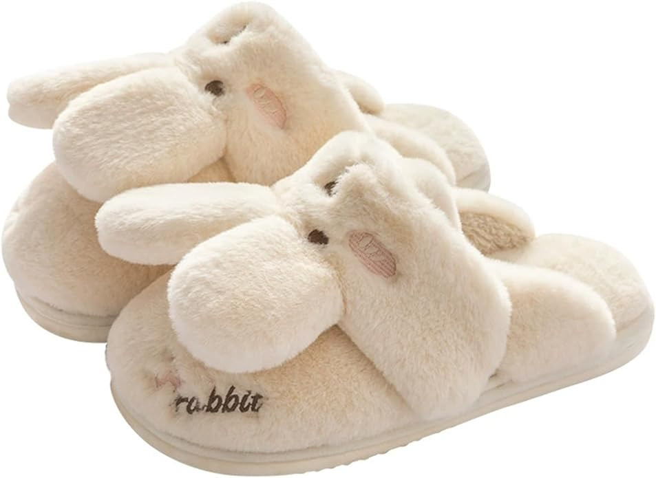 Bunny Slippers for Women, Dual Wear Funny Cute Animal Slippers Home Shoes, Rabbit Indoor Slippers... | Amazon (US)