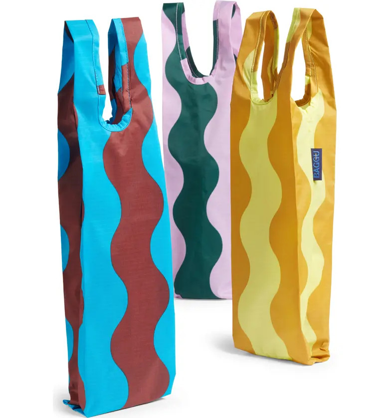 Baggu® Set of 3 Printed Ripstop Nylon Wine Bags | Nordstrom | Nordstrom