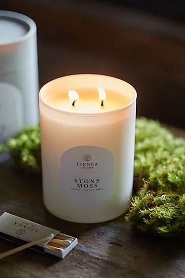 Linnea Candle, Stone Moss | Anthropologie (US)