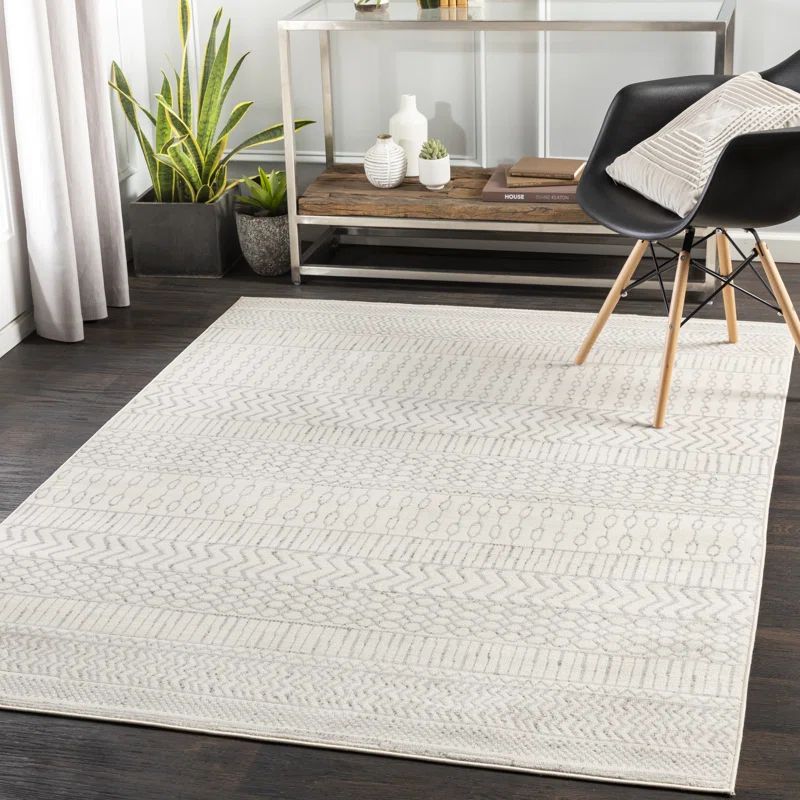 Myron Performance Gray/Ivory Rug | Wayfair North America