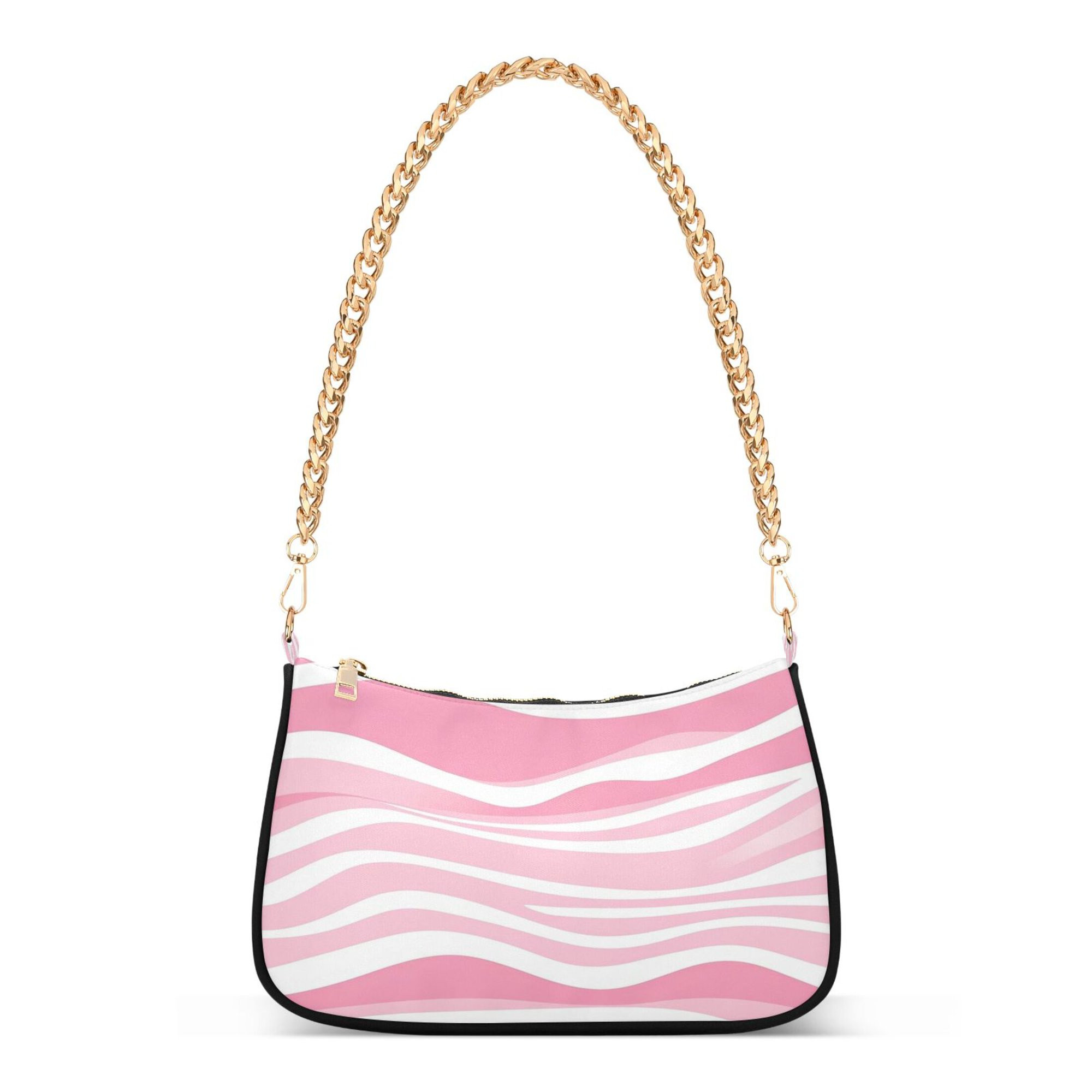 Ryvnso Pink Lines Womens Chain Shoulder Bag Tote Handbags Clutch Hobo Purse with Zipper for Trave... | Walmart (US)