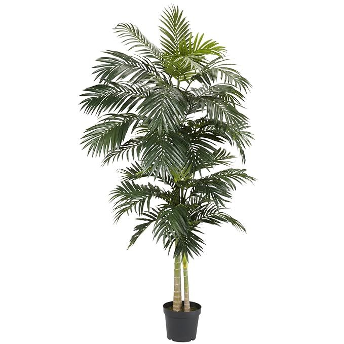 Nearly Natural 5326 Golden Cane Palm Silk Tree, 8-Feet, Green | Amazon (US)