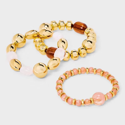 Mixed Bead Stretch Bracelet Set 3pc - A New Day™ | Target