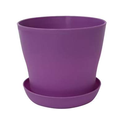 Unique Bargains Hotel Windowsill Rose Aloes Orchid Round Plastic Flower Pot Purple | Target