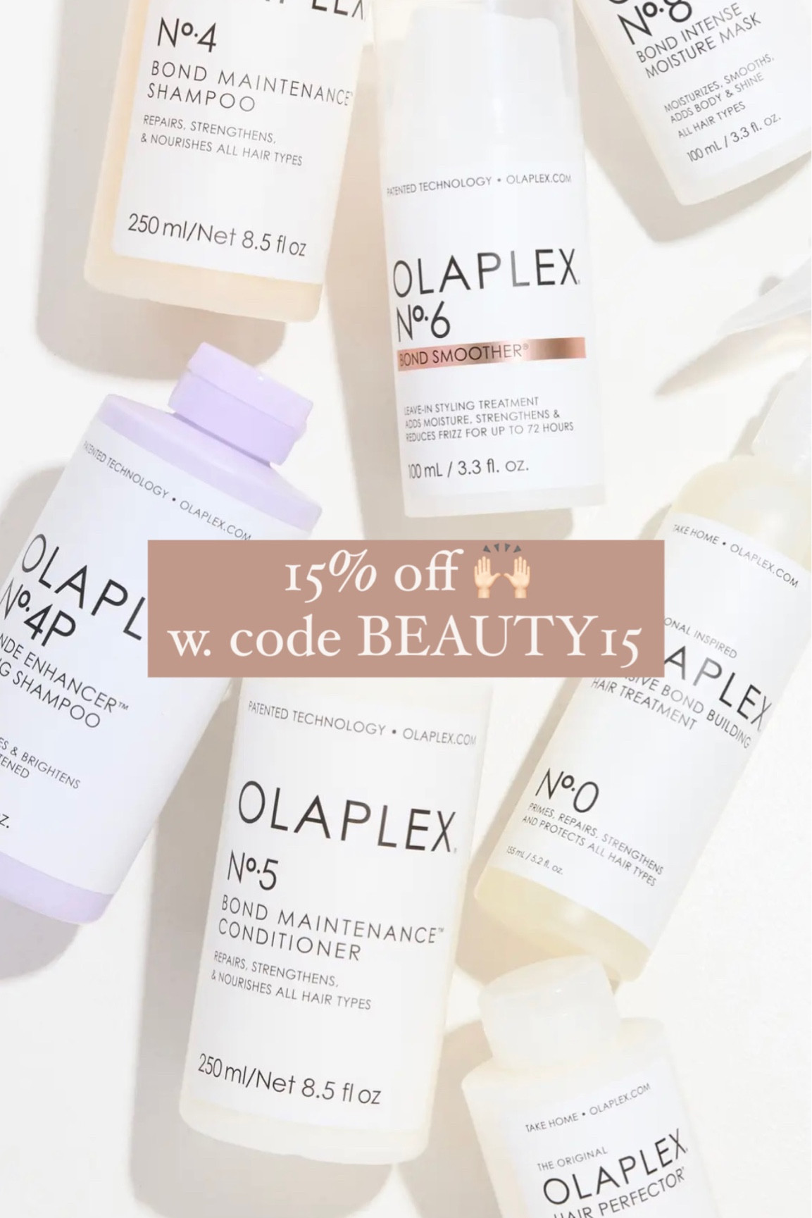 Olaplex on sale w. code BEAUTY15


#LTKsalealert #LTKbeauty #LTKSale