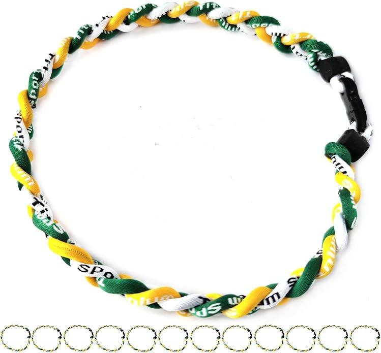 Pack of 12 Baseball Necklaces Rope Tornado Titanium Baseball Rope Necklaces | Amazon (US)