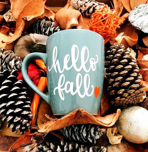 hello fall, fall coffee mug, autumn mug, unique coffee mug, seasonal mug, gift for sister, gift for  | Etsy (US)