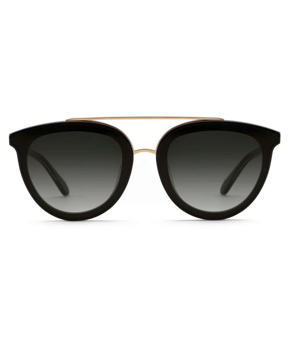CLIO NYLON | Black + Shadow 24K | KREWE Eyewear