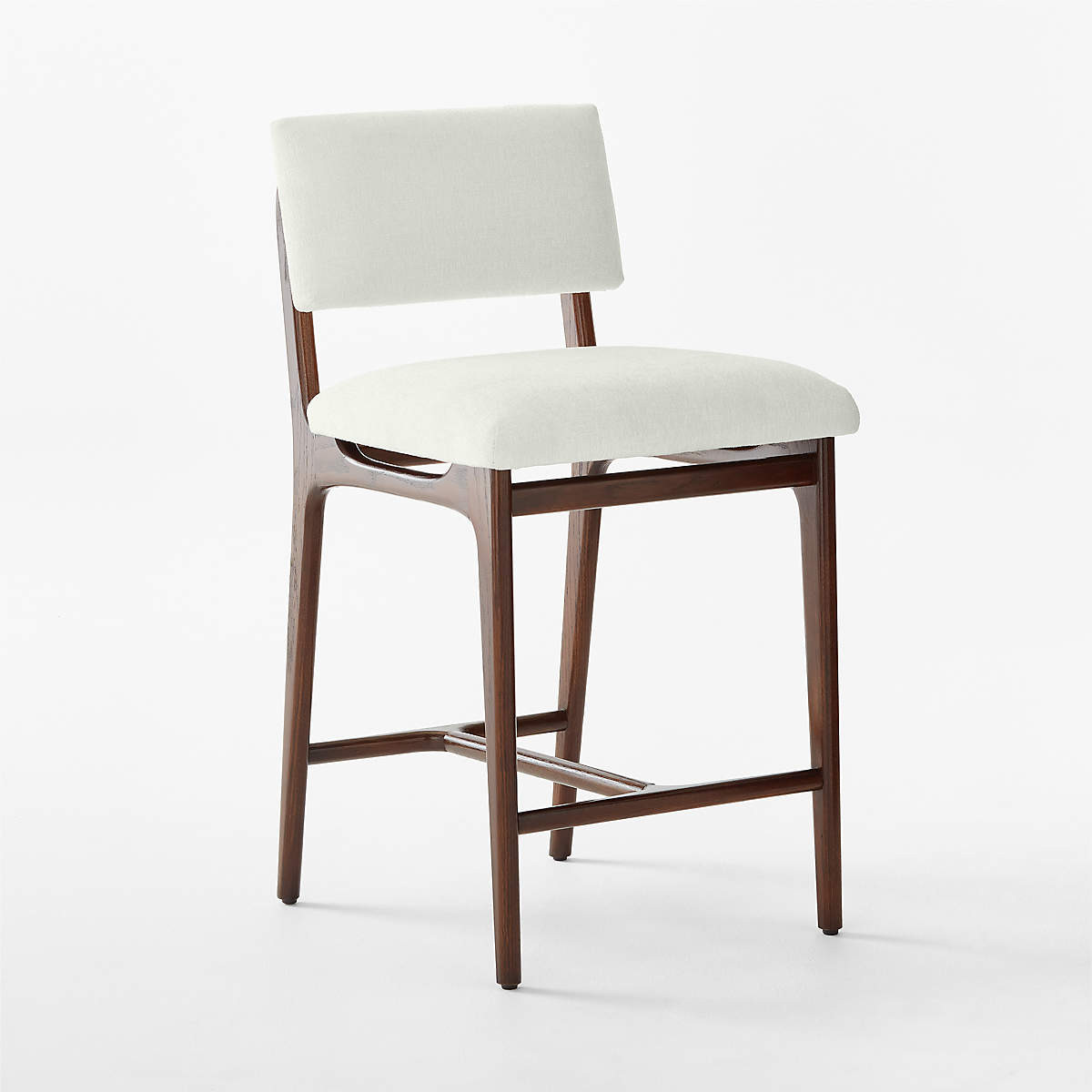 Selby Modern White Upholstered Counter Stool + Reviews | CB2 | CB2