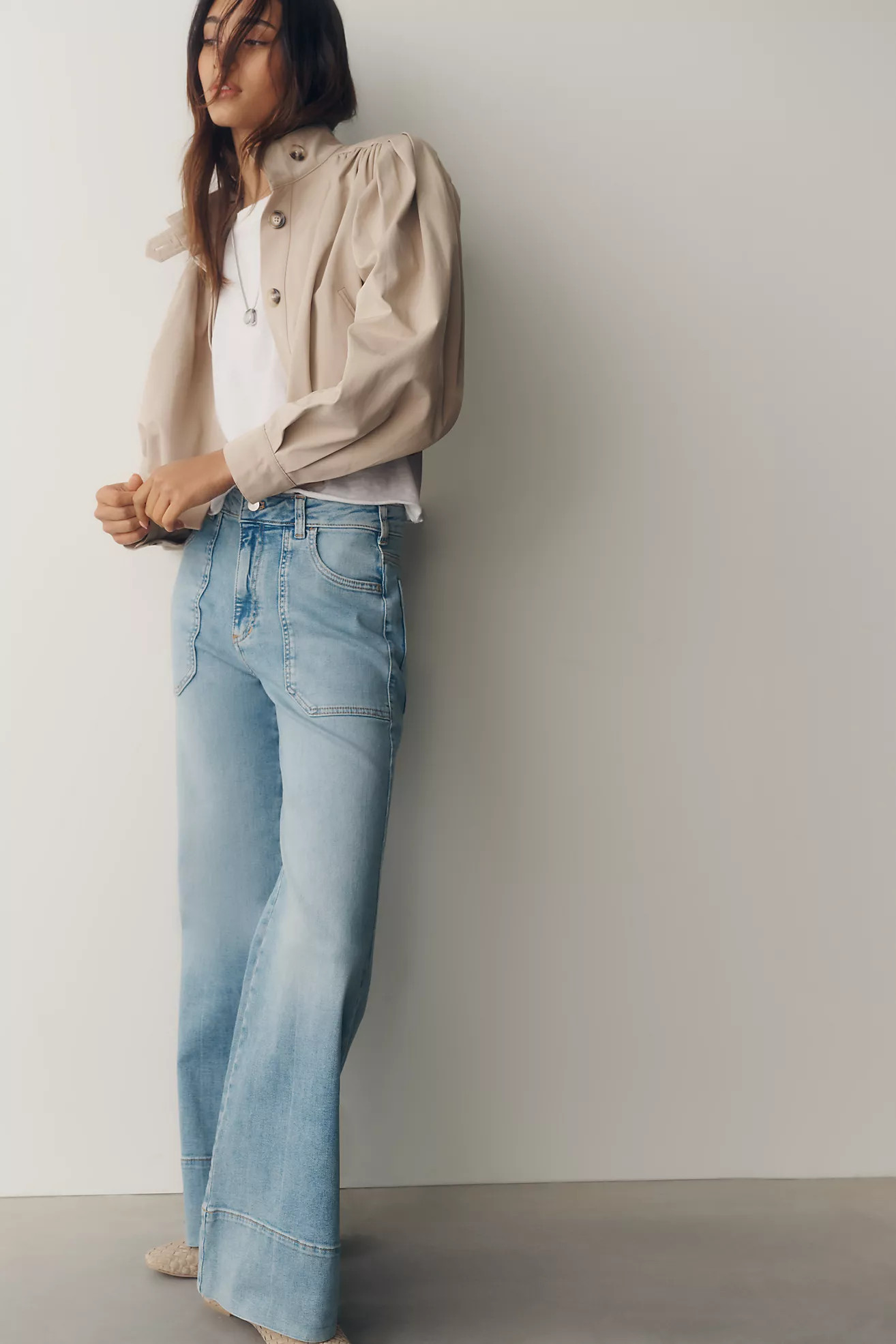 Pilcro Rylan Relaxed High-Rise Flare Jeans | Anthropologie (US)