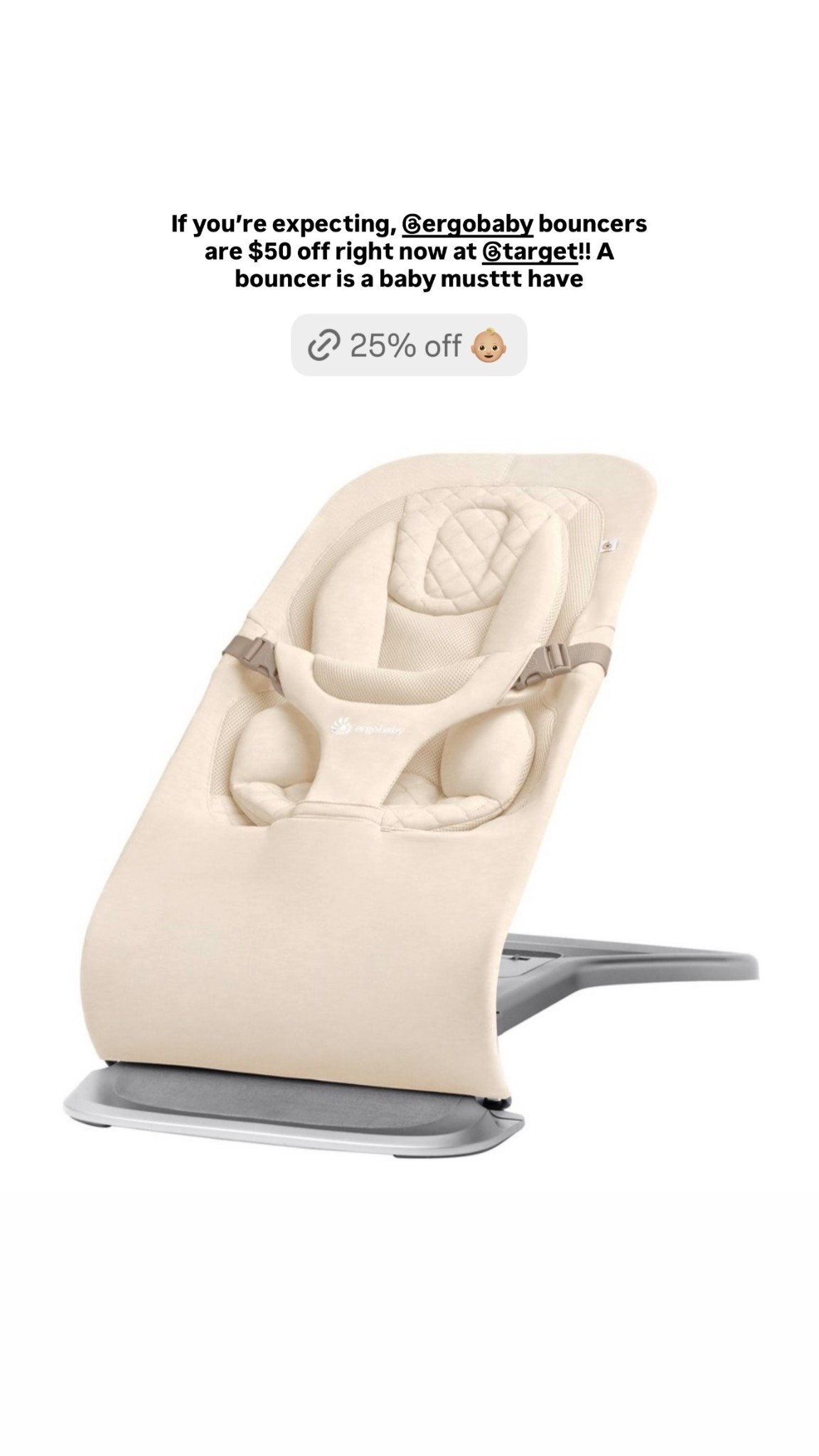 Ergobaby bouncers are $50 off right now at Target!! A bouncer is a baby musttt have. Their newborn and classic carriers are on sale too!

#LTKSaleAlert #LTKBump #LTKBaby