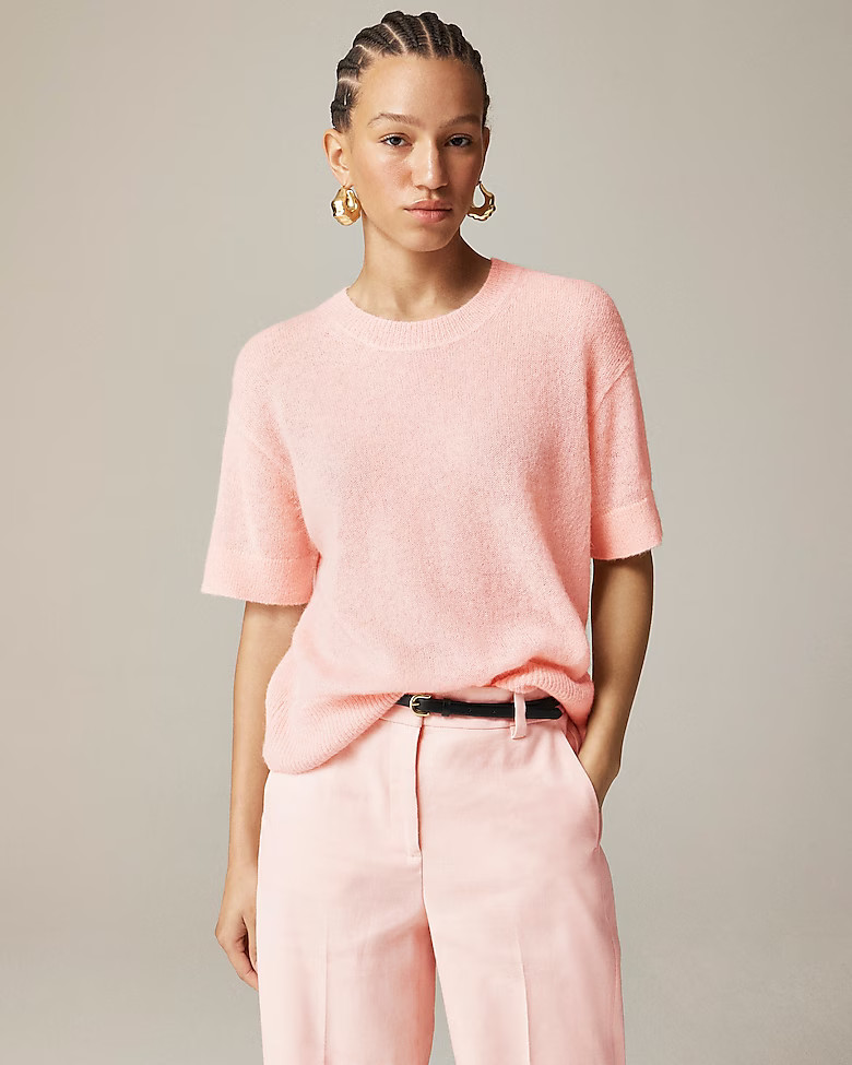 Alpaca-blend oversized sweater T-shirt | J. Crew US