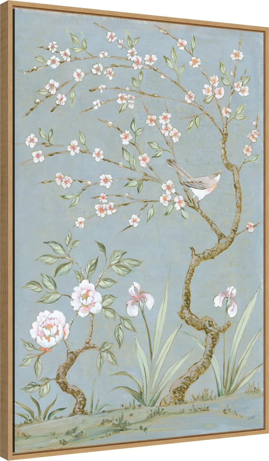 Amanti Art Framed Canvas Wall Art Print Spring Mural I Blue by Julia Purinton (23 in. W x 33 in. ... | Amazon (US)