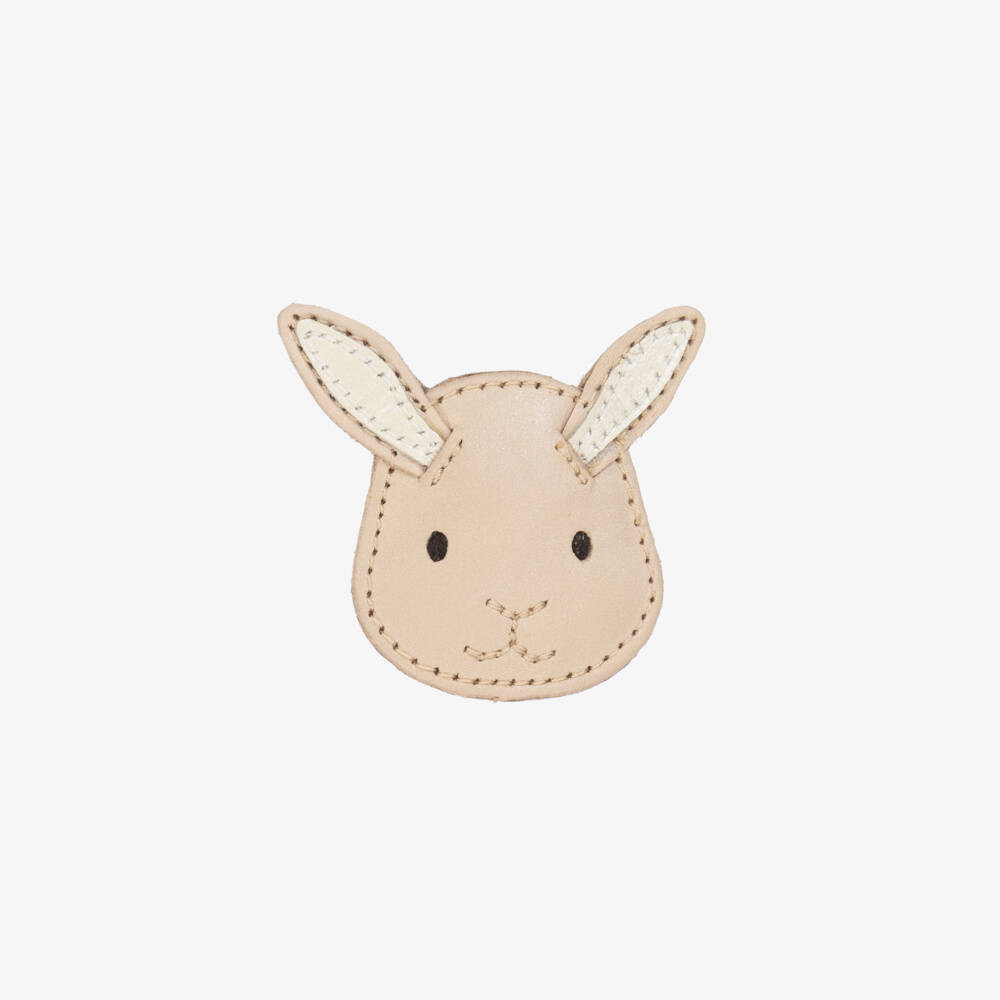 Donsje Girls Pink Leather Bunny Hair Clip (4Cm) | Childrensalon