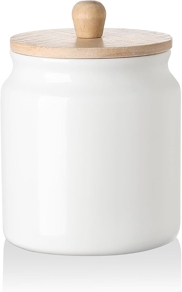 Sweejar Ceramic Kitchen Canisters, Porcelain Food Storage Jar with Airtight Seal Wooden Lid, Home... | Amazon (CA)