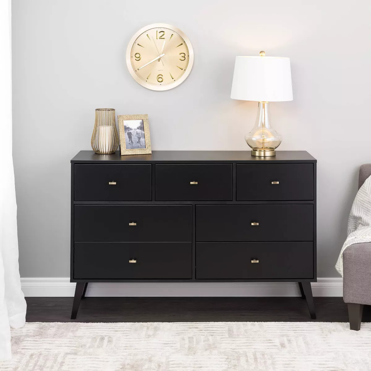 7 Drawer Milo Mid-Century Modern Dresser - Prepac | Target