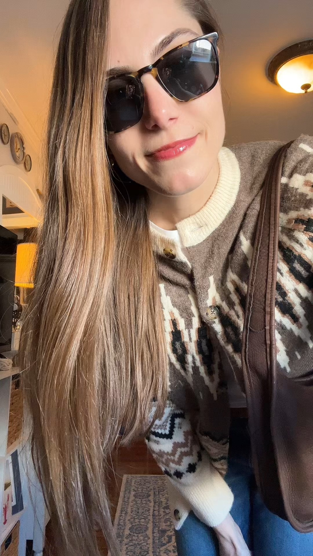 Polo Ralph Lauren inspired #ootd, Thanksgiving outfit, fair isle sweater, ballet flats, vintage coach bag

#LTKootd #LTKStyleTip #LTKShoeCrush