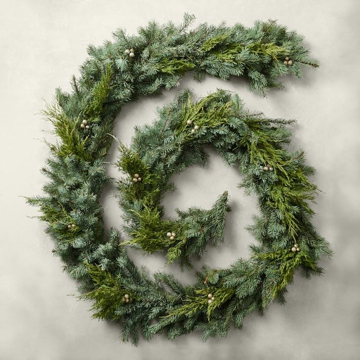 Martha Stewart Cedar & Ornaments Garland, 12' | Williams-Sonoma