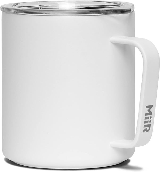 MIIR, Camp Cup, Vacuum Insulated, Stainless Steel with Slide Lid, BPA Free, White, 12 Fluid Ounce... | Amazon (US)