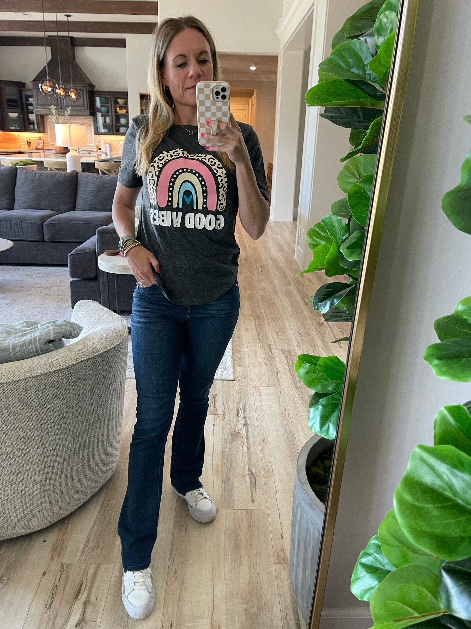 Busy mama running errands outfit. Oversized graphic T-shirt, jeans, Nike’s all day everyday. 

#LTKOver40 #LTKFindsUnder50 #LTKStyleTip