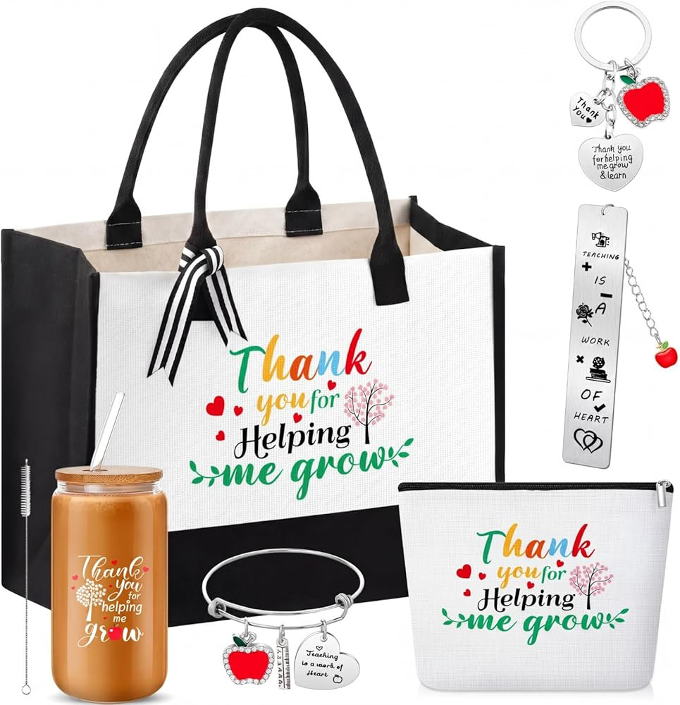 Paterr Teacher Appreciation Gifts Teacher Tote Bags Set Thank You Gifts Inspirational | Amazon (US)